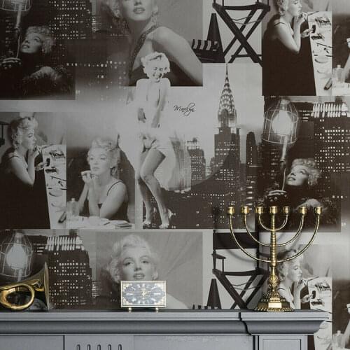 Retro Personality Marilyn Monroe Wallpaper KTV Bar Clothing Shop Background Deco