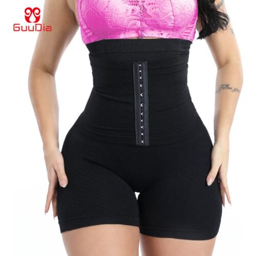 GUUDIA Women Waist Trainer Shapewear Tummy Control Body Shaper Shorts Hi-Waist Butt Lifter Thigh Slimmer Slimming Buckle Panties