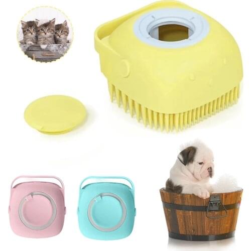 Bathroom Puppy Soft Silicone Bath Massage Body Brush Silicone Pet Accessories For Dogs Cats Tools Mascotas Products