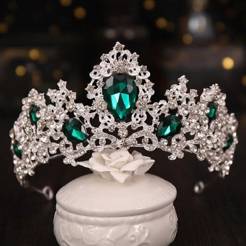 Bridal Crown Headwear Luzxury Alloy Inlaid Rhinestones Headband for Female Wedding Hair Accessories BH