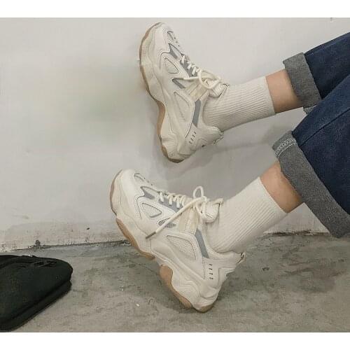 2021 Spring new womens shoes ins tide net red all-match lace sports old casual shoes women shoes