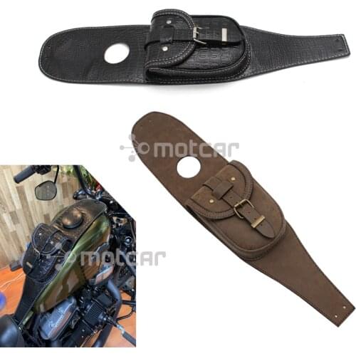 Mototcycle Vintage PU Leather Tank Chap Cover Panel Pad Bib Bra Bag Tank Bag for Harley 883 1200 XL Sportster Forty Eight