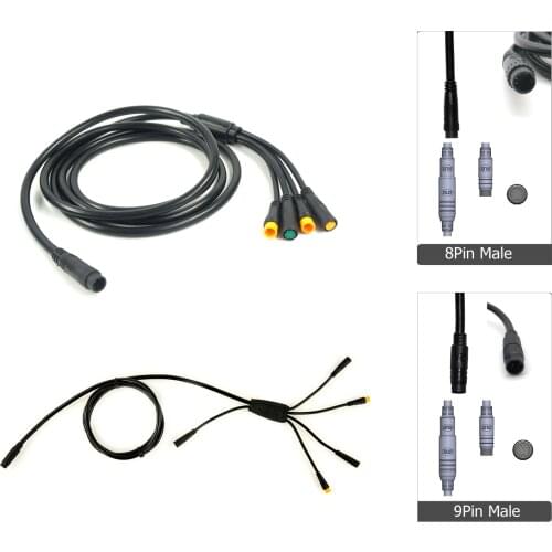 JULET Waterproof Cable 1 To 4 Wire E-bike 1 In 4 Bus Cable for Electric Bicycle Controller Light Ebrake Throttle Display