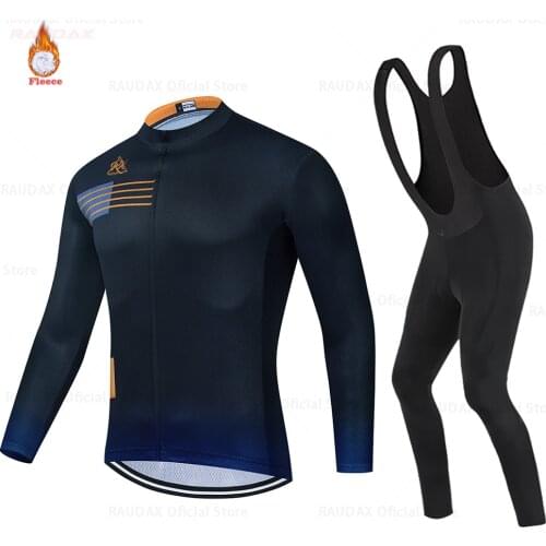 Winter Cycling Jersey Set 2021 Team Fleece Cycling Clothing MTB Cycling Bib Pants Set Ropa Ciclismo Triathlon Suit Jacke