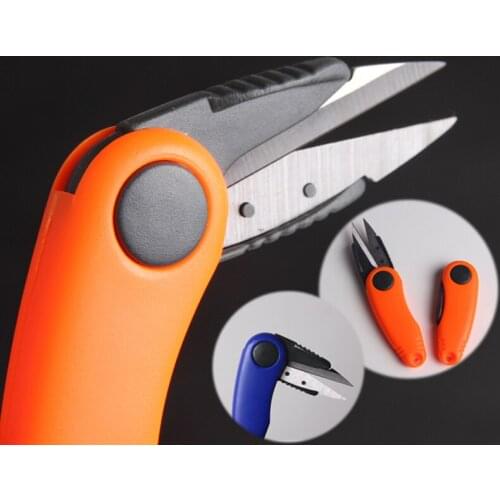 1/2/3pc Portable Shrimp-Shaped Multi-purpose Fishing Line Scissor Collapsible Stainless Steel Tackle Fold Scissors