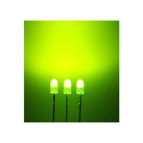1000PCS / LOT LED lamp beads line, 3MM / F3 green hair green, general light emitting diode F3 the boundless long legs