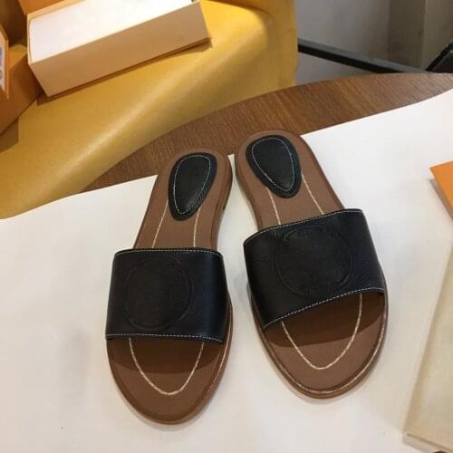 2020 Women Summer Slipper Flat Femme Pantoufles Outside Casual Beach Slides Mixed Color Mules Luxury Shoes Women