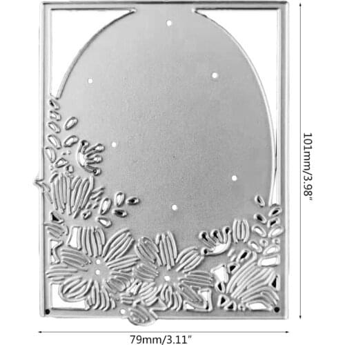 203F Flower Oval Metal Cutting Dies Stencil DIY Scrapbooking Album Paper Card Template Mold Embossing Craft Decoration