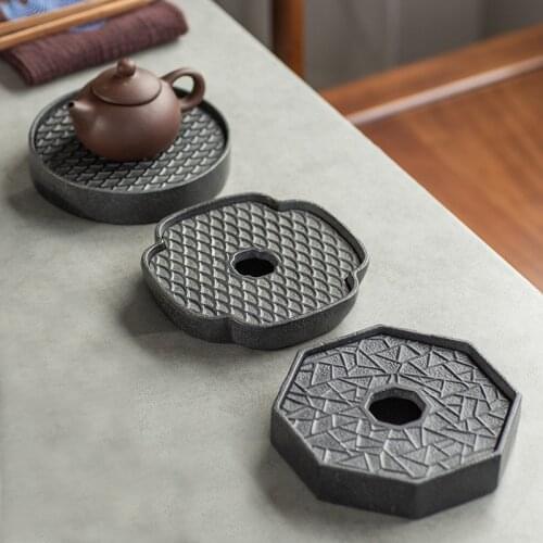3 Style Stone Water-Storage Tea-Tray Natural Volcanic Rock Plate Puer Tea Kung Fu Tea Set Room Home Decoration Table Accessories