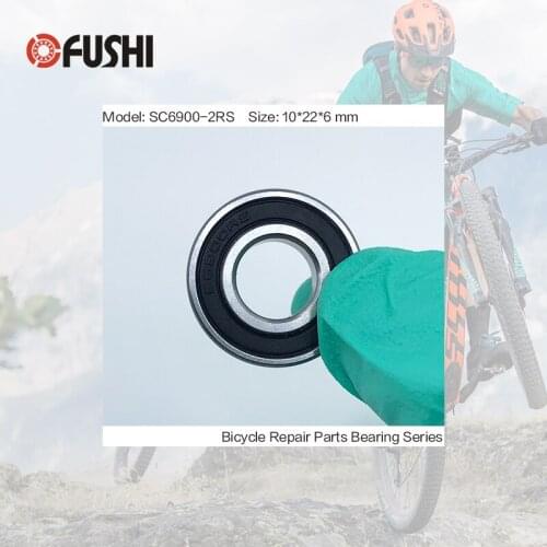 6900-2RS Stainless Bearing 10*22*6 mm ( 1 PC ) ABEC-3 6900 RS Bicycle Hub Front Rear Hubs Wheel 10 22 6 Ceramic Balls Bearings