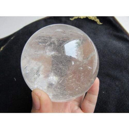 740g NATURAL CLEAR QUARTZ CRYSTAL SPHERE BALL Healing