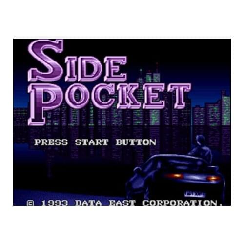 Side Pocket 16 bit Big Gray Game Card For USA NTSC Game Player