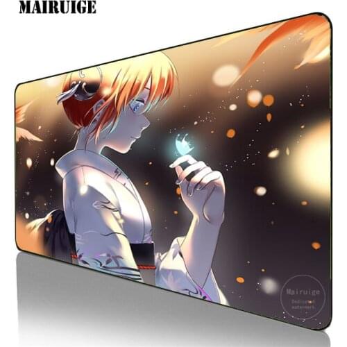 Anime Gintama 800X300MM XXL Locking Edge Large Gaming Mouse Pad Computer Gamer CS GO Keyboard Mouse Mat Desk Mat Mousepad for PC