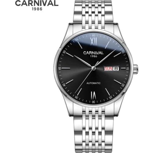 Relogio Masculino CARNIVAL Brand Automatic Watches Men Luxury Waterproof Fashion Sapphire Crystal Military Mechanical Wristwatch