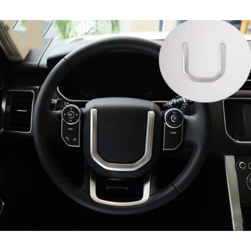 For Land Rover Discovery 5 2017 For Range Rover Autobiography 15-17 ABS Matt Chrome Steering Wheel Sequin Trim Car-Styling Parts