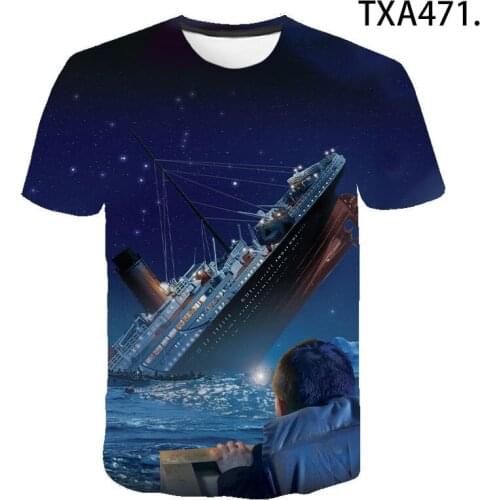 Titanic 3D Print T Shirt Men Women Children Summer Short Sleeve Love TV Titanic Fashion T-shirt Harajuku Boy Girl Cool Tops Tee