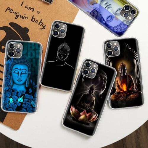 Gautama Buddha Soft Printing Drawing Phone Case For Iphone X XS 11 12 Mini Pro Max XR 8 7 6 6S Plus SE 2020 5 5S Cover