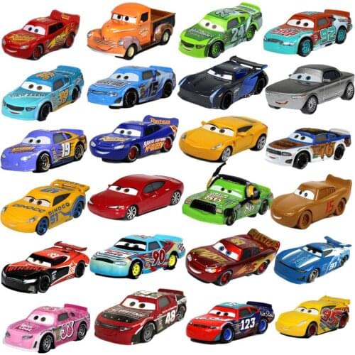 1:55 Disney Pixar Cars 2 3 Lightning McQueen Mater Jackson Storm Ramirez Diecast Vehicle Metal Alloy Boy Kid Toys Christmas Gift