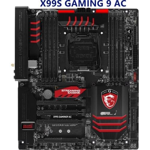 For MSI X99S GAMING 9 AC Motherboard LGA 2011 V3 DDR4 For Intel X99A X99M Desktop Mainboard SATA III PCI-E X16 Used