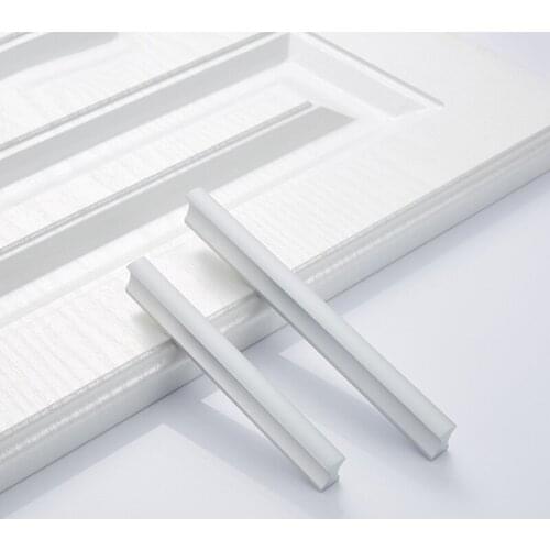 Drawer cupboard hardware Modern Zinc Aolly silver black door closet handle mirror kitchen cabinet pull dooroom knob