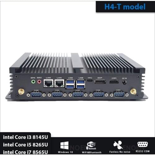 Newest Mini pc i7 8565U i5 8265 i3 8145U 2*DDR4 max 64GB Windows10 SIM port HDMI type-c DP support 3 display WiFi LVDS onboard