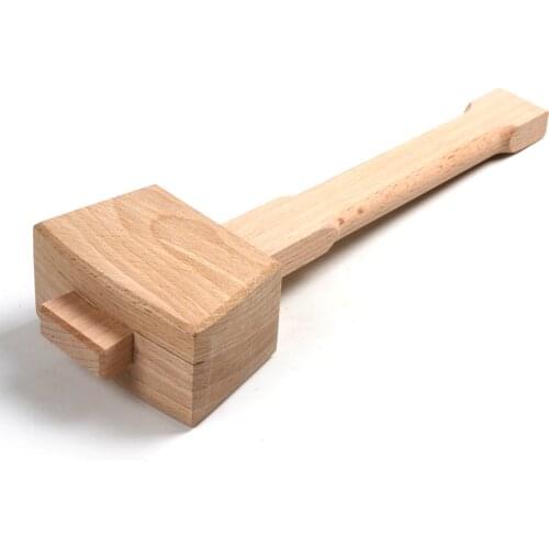 Hot High Hardness 250mm Beech Solid Carpenter Wood Wooden Mallet Hammer Woodworking Hand Tool For DIY installation Hammer