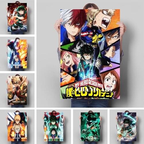 My Hero Academia Japanese Anime Poster Picture Character Canvas Painting Print Cuadros Art Wall Modern Home Room Decor Frameless