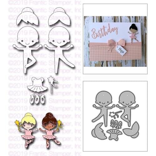 New Cute Little Ballerinas Girls Craft Embossing Mold 2021 Metal Cutting Dies for DIY Decorative Scrapbooking Album Card Making