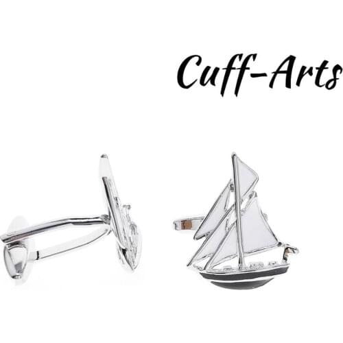 New And High Quality Sailing Ship Cufflinks Fashion Style for Men Accessories by Cuffarts C10635