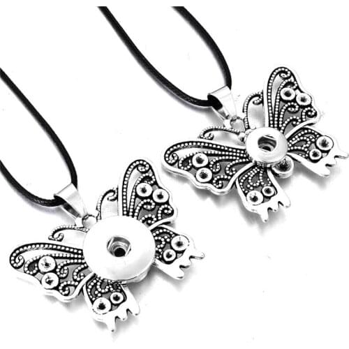 New Snap Jewelry 12mm 18mm Snap Pendant Necklace For Women Girl Gifts Fit 18mm 12mm Snap Button Jewelry ZG301E