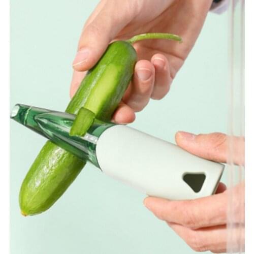 New Stainless Steel Peeler Kitchen Multifunctional Peeler Vertical Peeling Fruit Knife Large Handle With Peel Box For Home