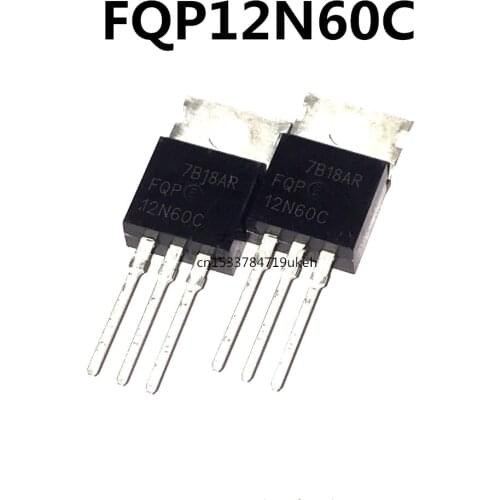 Original 5PCS/ FQP12N60C 12N60 TO-220 12A600V