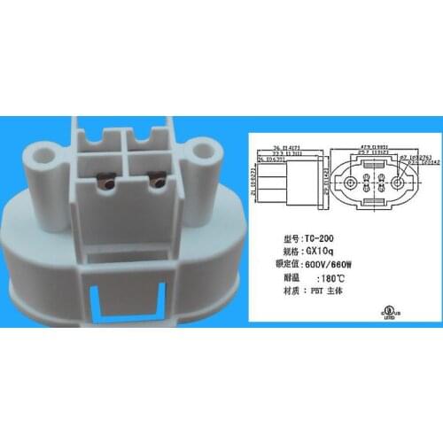 GX10Q Lampholders, G10Q Light Socket For UV Bulb