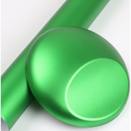 Premium Metallic 1.52x20m air free bubbles green matte chrome vinyl film matte chrome car wrapping foil