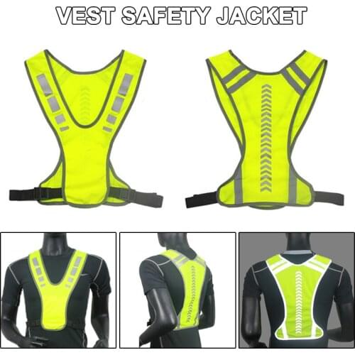 Chaleco reflectante de seguridad para correr, trotar, ciclismo, motocicleta nocturna