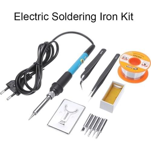Adjustable Temperature Electric Soldering Iron kit 220V 60W Welding Solder Rework Station Heat Pencil Repair Tools EU Plug