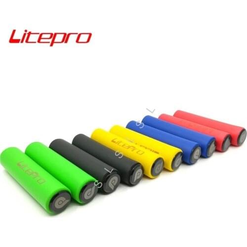 LITEPRO BMX 412 Folding Bike Grips Silica Gel & Sponge Bicycle Grip 22.2mm 130mm MTB City Road Bicycle Comfortable Grips