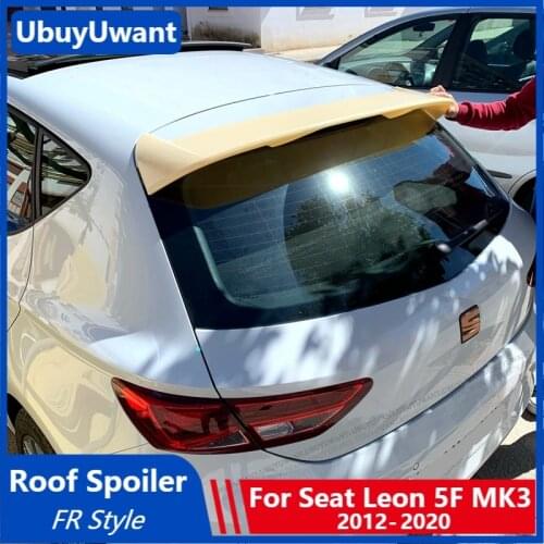 For Seat LEON MK3 MK3.5 5F FR Style Hatchback Spoiler 2012-2020 ABS Material Rear Roof Lip Spoiler for Car Tail Wing Decoration