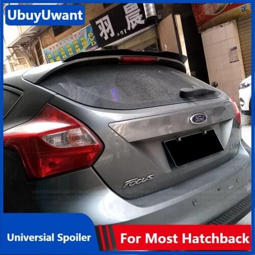 UBUYUWANT Rear Roof Lip Spoiler for Ford Focus 2012-2017 Hatchback ABS Plastic Car Tail Wing Decoration Universal Focus Spoiler