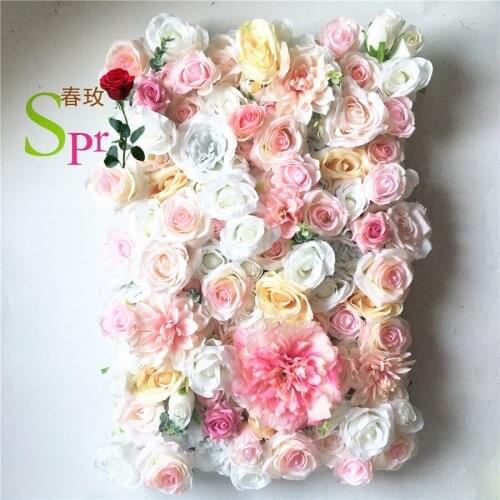 SPR Silk Flower Wall Backdrop Wedding Decoration peony hydrangea flower wall
