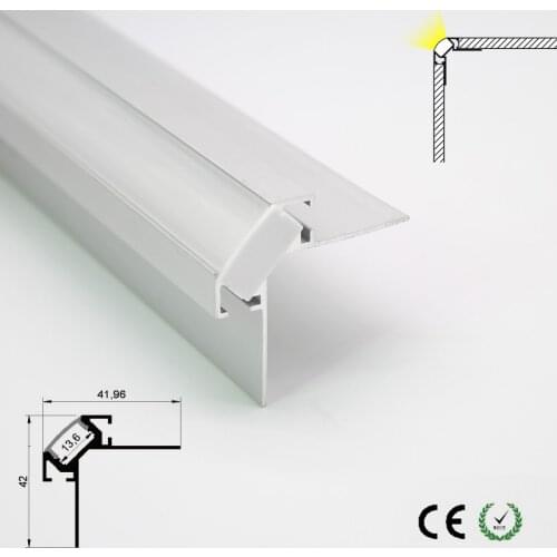 High quality aluminum led channels recessed stair lights in LED lamp stair lighting fixtures indoor used customized length ok