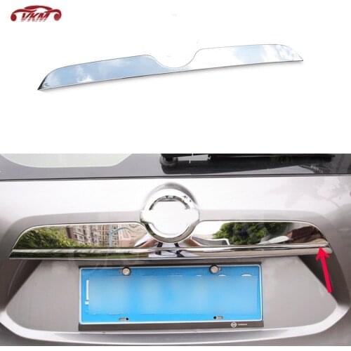 Rear boot Cargo Lid Cover Tailgate Door Trim Hatch Molding Garnish Sticker For Nissan X-Trail Rogue X Trail Xtrail T32 2014-2017