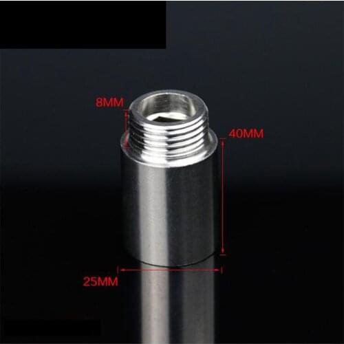 1/2: Male to 1/2" Female BSP Thread 40mm Extension Tube Hex Scoket Equal Pipe Fitting Stainless Steel Hose Straight Connector