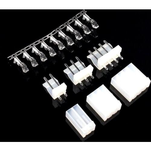 10sets CH3.96 spacing:3.96mm Connector Straight needle Seat+Plug+Terminals 2P 3P 4P 5P 6P 7P 8P