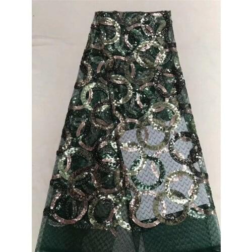 Beautiful 1BZL-20.41002 french lace fabric african lace fabric with sequins embroidery mesh tulle fabric