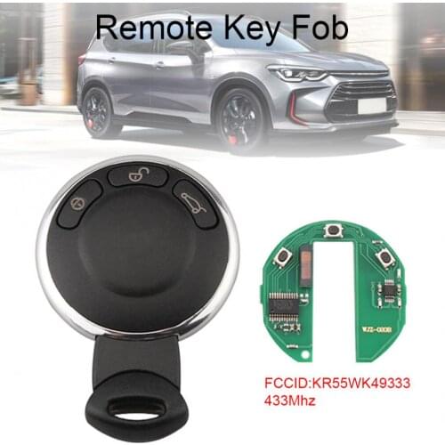 433Mhz 3 Buttons Remote Smart Car Key with ID46 Chip KR55WK49333 Fit for BMW Mini