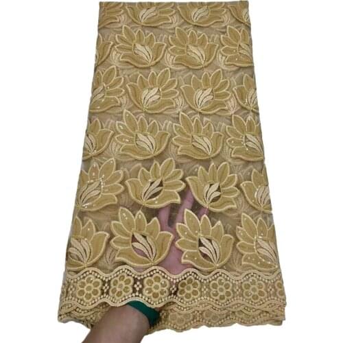 5yard African Lace Fabric Embroidered Nigerian Lace Fabrics Bridal 2021 High Quality French Lace Fabric For Wedding