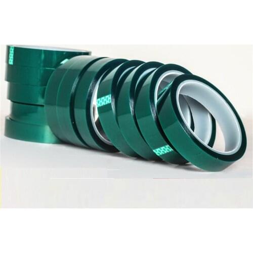 66 Meters x Thickness 0.06mm High Temperature Green PET Tape PCB Masking Tape 5mm/10mm/12mm/15mm/20mm/25mm/30mm/50mm/100mm/400mm