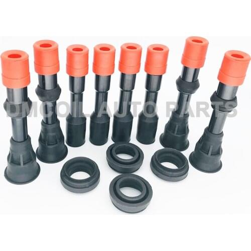 8 PCS IGNITION COIL BOOTS WITH RESISTANCE AND RING FOR HONDA CIVIC VII VIII FIT ARIA FIT II JAZZ CITY (02-08) CM11108 CM11109