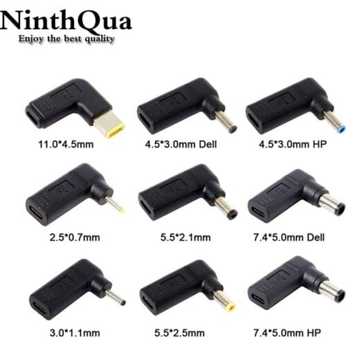 Laptop Power Adapter Connector Dc Plug USB Type C Female to Universal Male Jack Converter for Lenovo for Asus Notebook Charger
